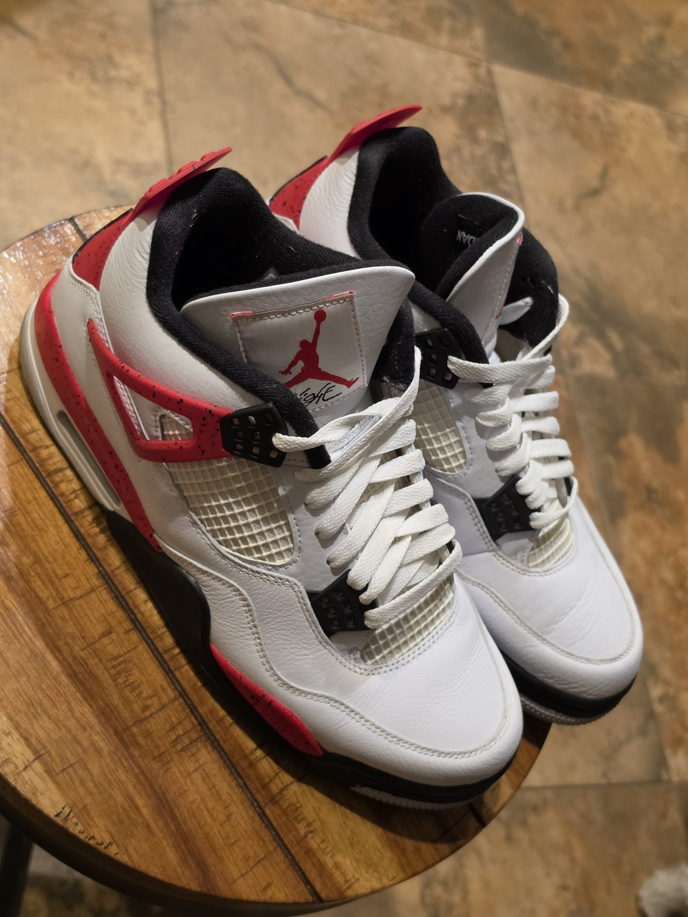 Air Jordan 4 Retro Red Cement Men’s Shoes - White/Red